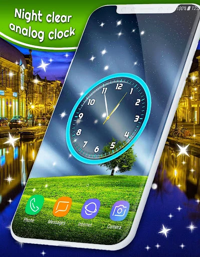 Night Sky Clock Live Wallpaper screenshot