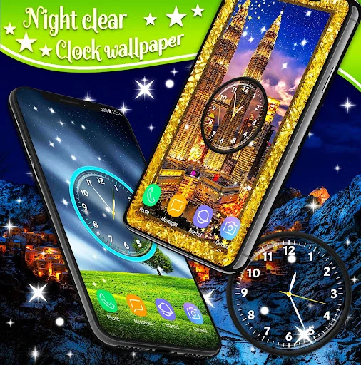 Night Sky Clock Live Wallpaper screenshot