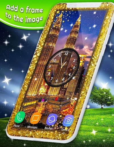 Night Sky Clock Live Wallpaper screenshot