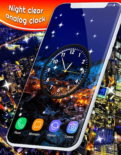 Night Sky Clock Live Wallpaper screenshot