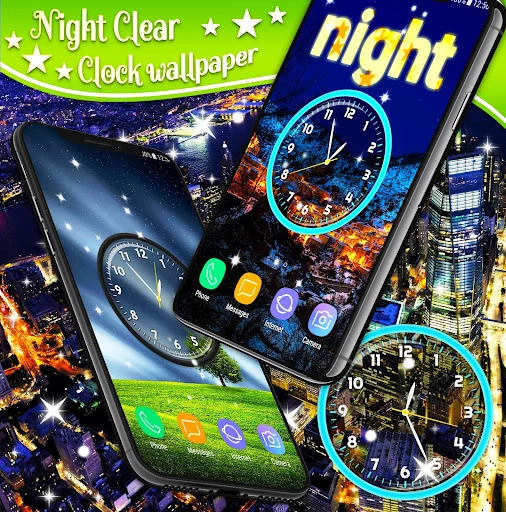Night Sky Clock Live Wallpaper screenshot